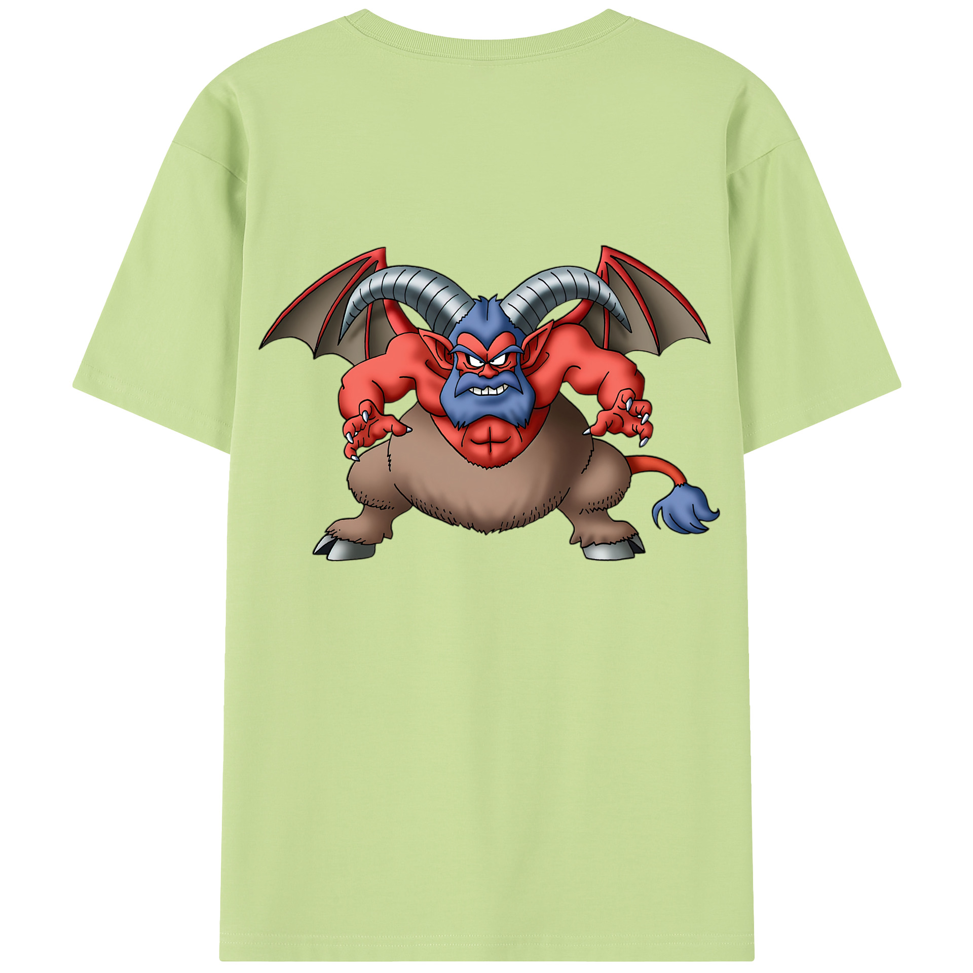 （画像用） ドラゴンクエスト Doragon Kuesuto Dragon Quest 綿100％半袖Tシャツ（背面プリント）